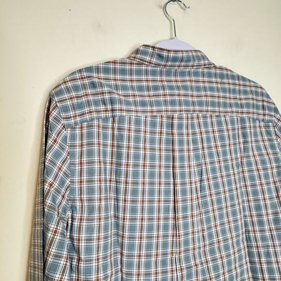 Alesbury Long Sleeves Button Up Lei Shirt in Grey Blue Plaid Size Medium - Picture 6 of 9